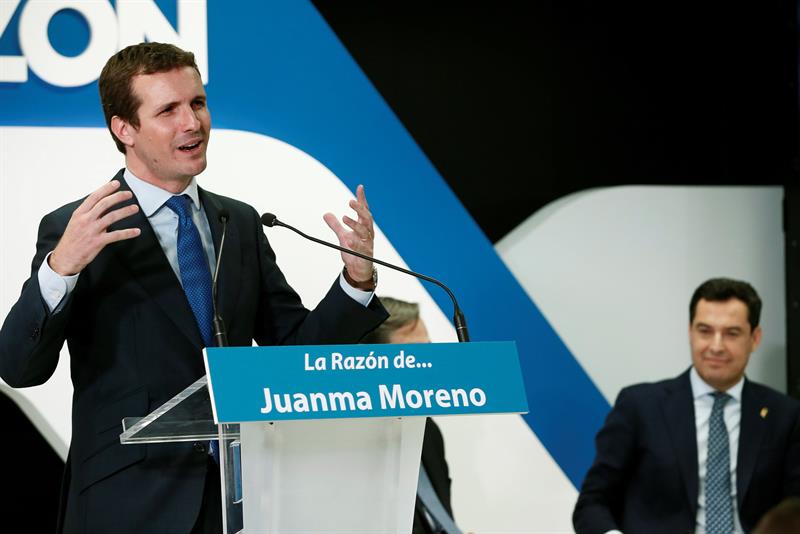 Casado pone Andalucía de ejemplo de que PP "siempre cumple la palabra dada" Casado pone Andalucía de ejemplo de que PP "siempre cumple la palabra dada"