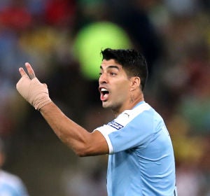 Luis Suárez, en el partido contra Chile Luis Suárez, en el partido contra Chile