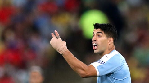 Luis Su&aacute;rez, en el partido contra Chile