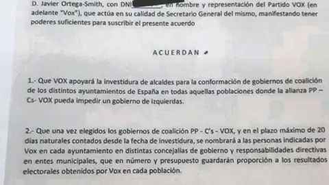 Acuerdo para la investidura de gobiernos municipales Acuerdo para la investidura de gobiernos municipales