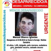 Manuel Blanco, el menor de 16 años desaparecido en Cantabria