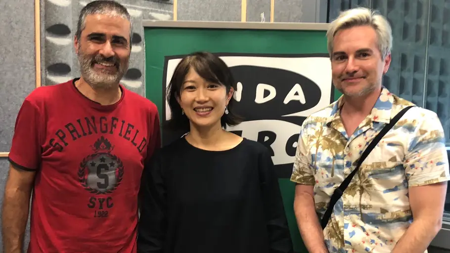 David Segovia (dcha), Tamiko Nakamura y Vidal Gamonal Programa de español para extranjeros