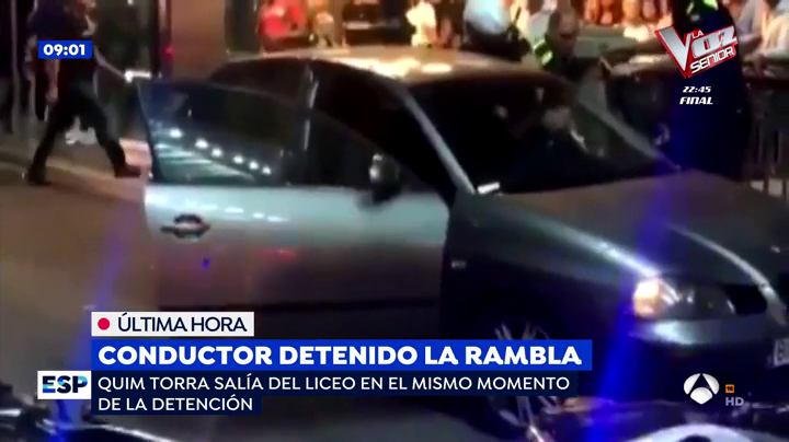 Detenido un conductor en La Rambla de Barcelona tras saltarse un control de seguridad Detenido un conductor en La Rambla de Barcelona tras saltarse un control de seguridad