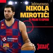 Nikola Mirotic, con la camiseta del Barcelona