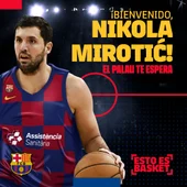 Nikola Mirotic, con la camiseta del Barcelona Nikola Mirotic, con la camiseta del Barcelona