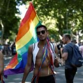 Ambiente previo a la manifestación LGTBI del Orgullo de Madrid