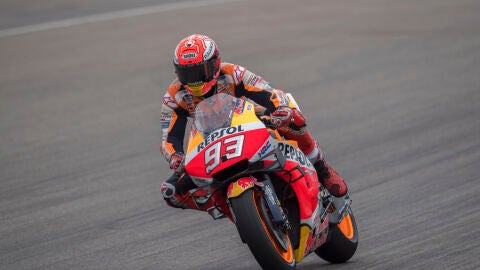 Marc M&aacute;rquez rodando en el Gran Premio de Alemania