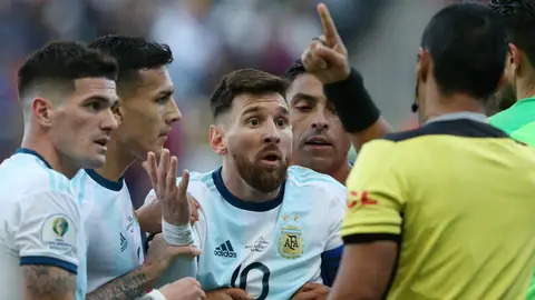 Messi, expulsado ante Chile Messi, expulsado ante Chile
