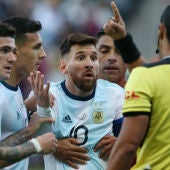 Messi, expulsado ante Chile