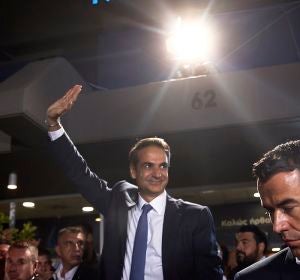 El líder de Nueva Democracia, Kyriakos Mitsotakis, tras ganar las elecciones en Grecia El líder de Nueva Democracia, Kyriakos Mitsotakis, tras ganar las elecciones en Grecia