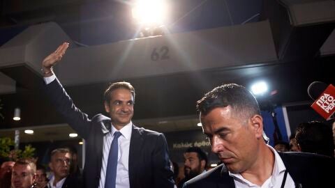 El l&iacute;der de Nueva Democracia, Kyriakos Mitsotakis, tras ganar las elecciones en Grecia