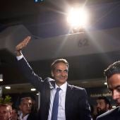 El líder de Nueva Democracia, Kyriakos Mitsotakis, tras ganar las elecciones en Grecia