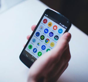 Móvil con apps Android Móvil con apps Android