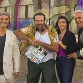 El director y los protagonistas de Superagente Makey El director y los protagonistas de Superagente Makey