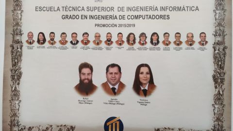 Tres alumnos y 15 profesores componen la orla del Grado en Ingenier&iacute;a de Computadores