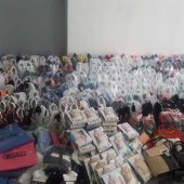 Productos falsificacos incautados por el Ayuntamiento de Elche.