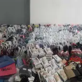 Productos falsificacos incautados por el Ayuntamiento de Elche. Productos falsificacos incautados por el Ayuntamiento de Elche.