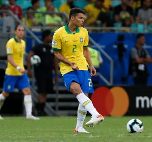 Thiago Silva, en un partido con la selección de Brasil Thiago Silva, en un partido con la selección de Brasil