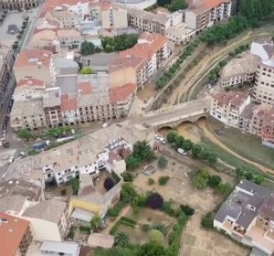 Imágenes aéreas de Tafalla (Navarra) tras las inundaciones Imágenes aéreas de Tafalla (Navarra) tras las inundaciones
