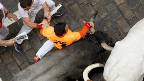 Tercer encierro de San Fermín con los toros de José Escolar