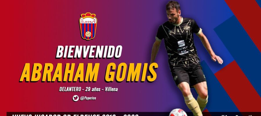 Cartel de presentación de Abraham Gomis como nuevo jugador azulgrana. Cartel de presentación de Abraham Gomis como nuevo jugador azulgrana.