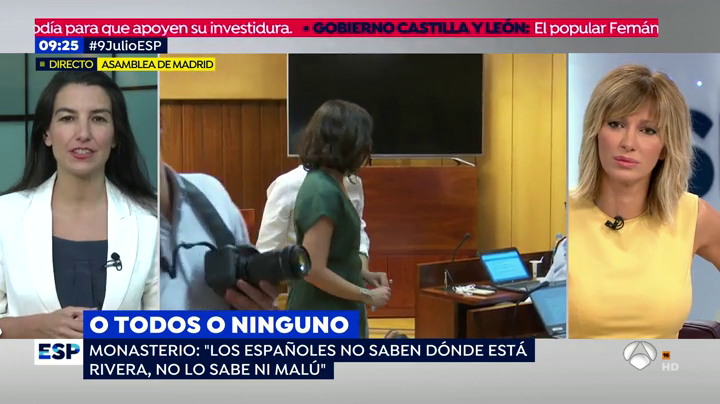 Monasterio pide a Rivera que "recapacite" y deje a un lado los "asquitos" a los votantes de Vox Monasterio pide a Rivera que "recapacite" y deje a un lado los "asquitos" a los votantes de Vox