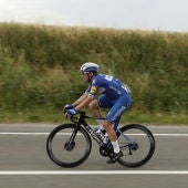 Elia Viviani, durante una etapa del Tour de Francia