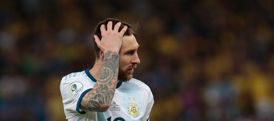 Messi, durante un partido con Argentina Messi, durante un partido con Argentina