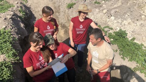 El equipo universitario durante el certamen