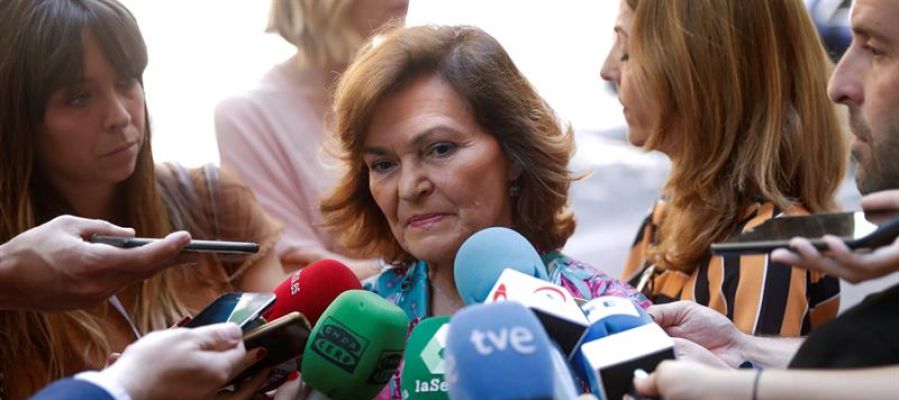 La vicepresidenta del Gobierno en funciones, Carmen Calvo La vicepresidenta del Gobierno en funciones, Carmen Calvo