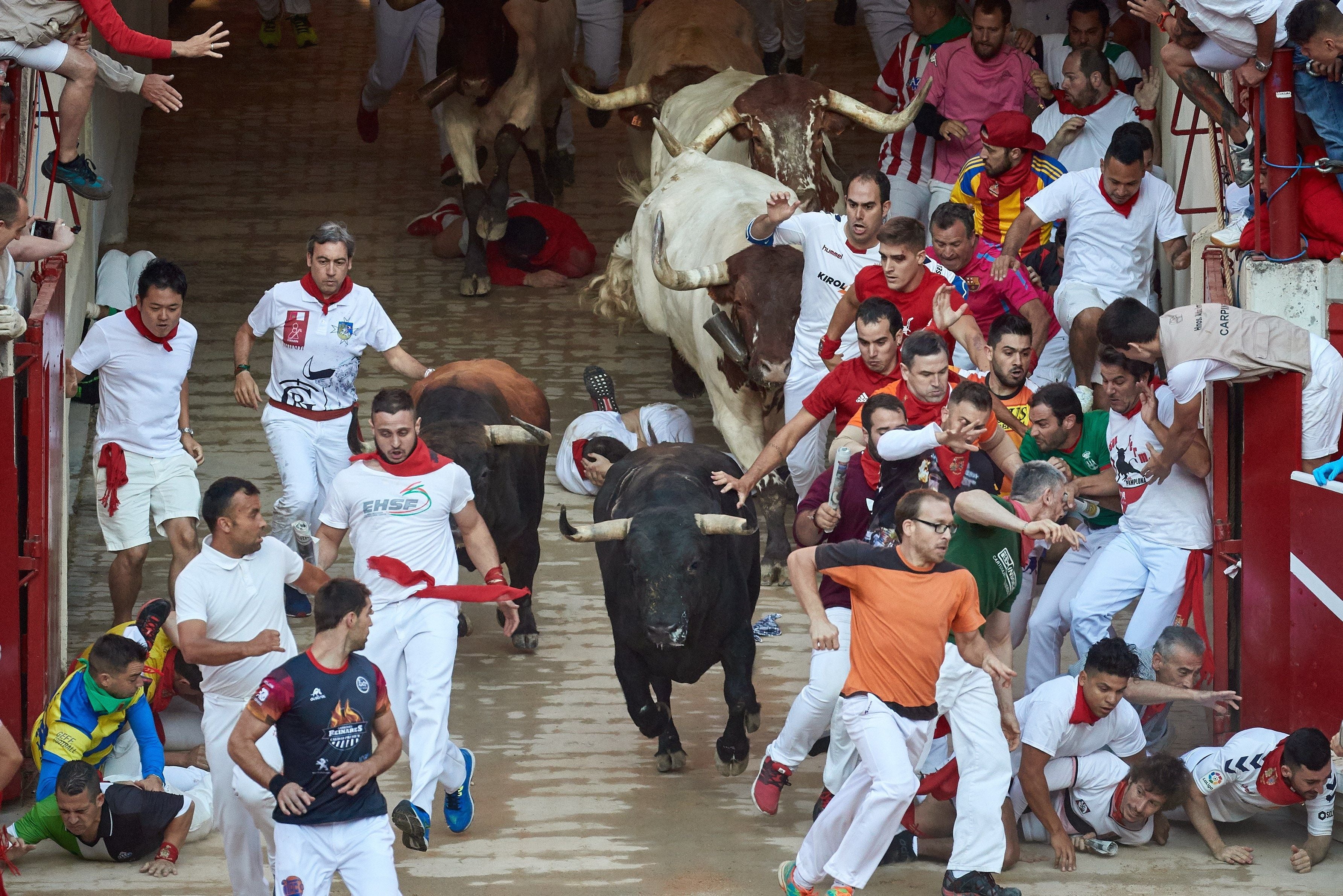 Los Nuñez de Cuvillo protagonizan el encierro más emocionante de estos sanfermines Los Nuñez de Cuvillo protagonizan el encierro más emocionante de estos sanfermines