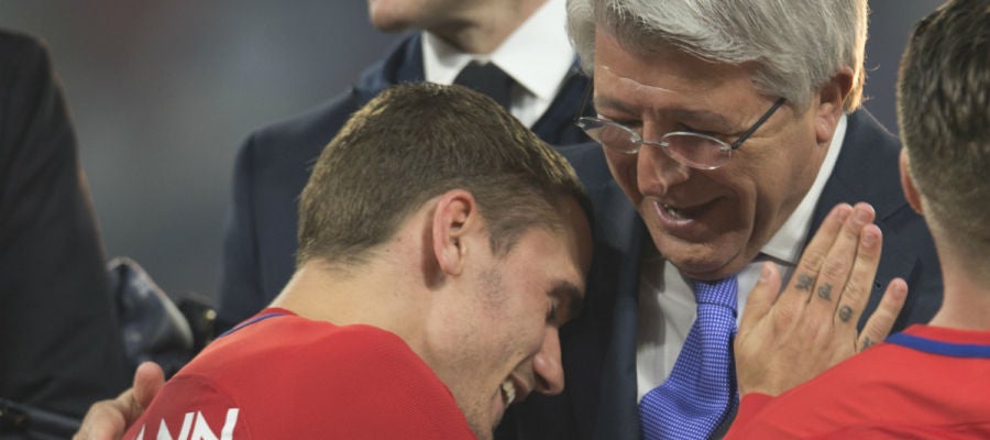 Cerezo, con Griezmann Cerezo, con Griezmann