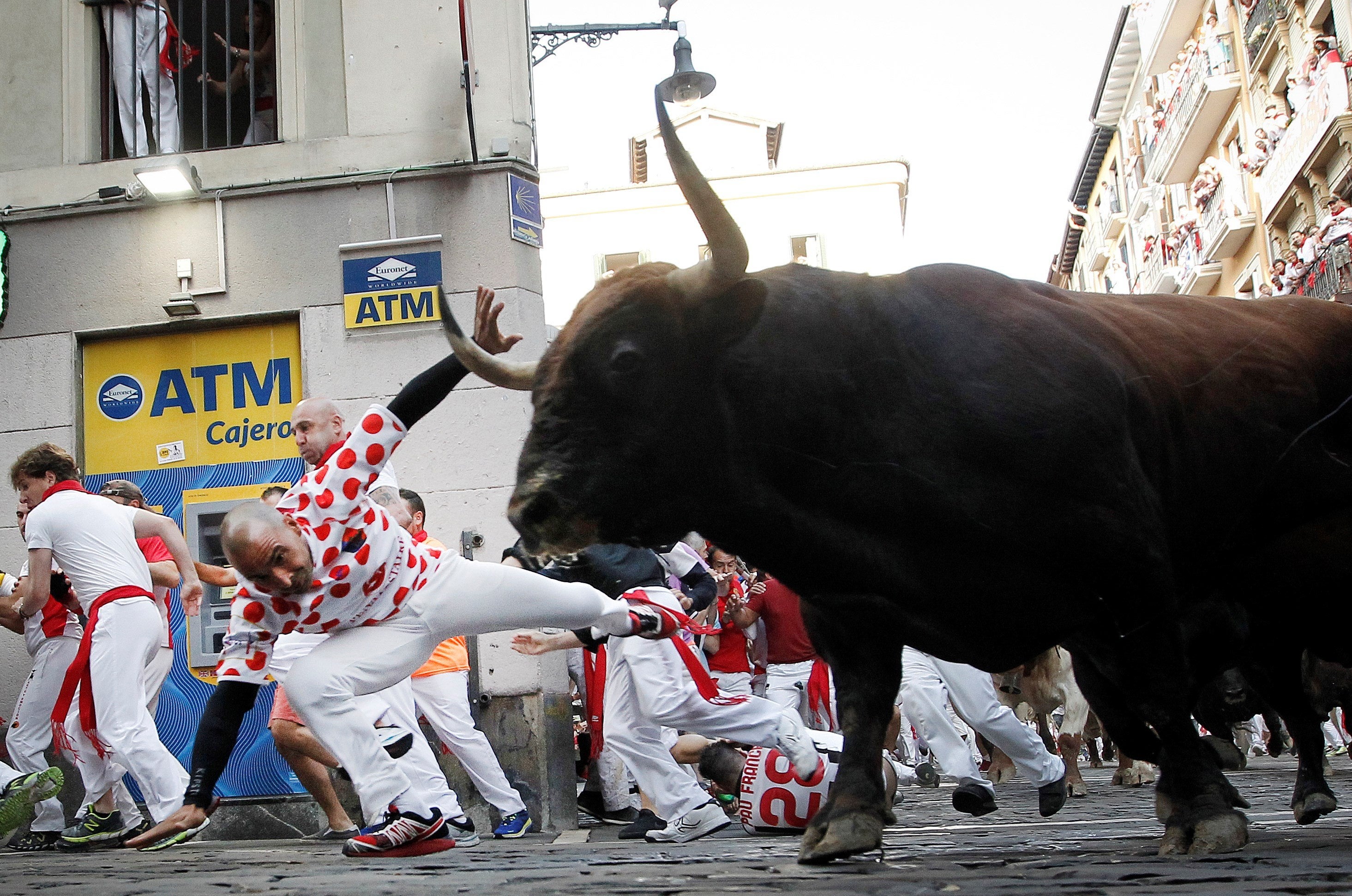 Séptimo y penúltimo encierro de San Fermín, el más limpio y rápido de todos Séptimo y penúltimo encierro de San Fermín, el más limpio y rápido de todos