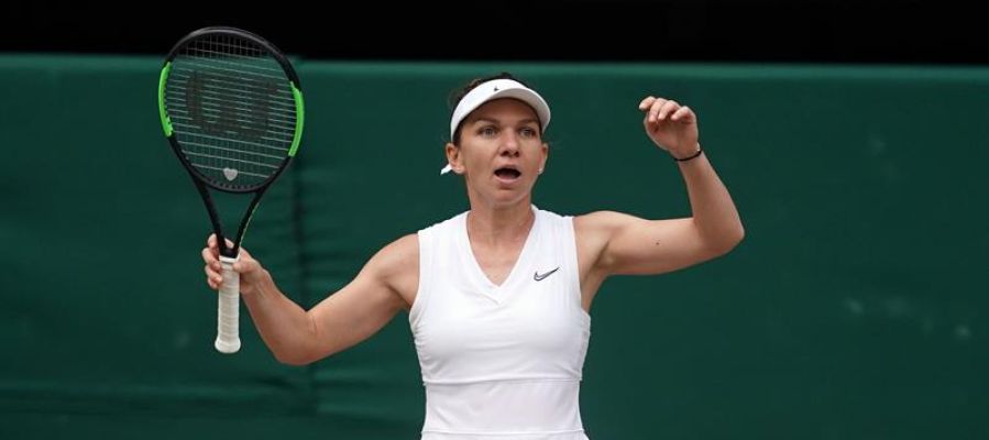 Simona Halep celebra el título de Wimbledon Simona Halep celebra el título de Wimbledon