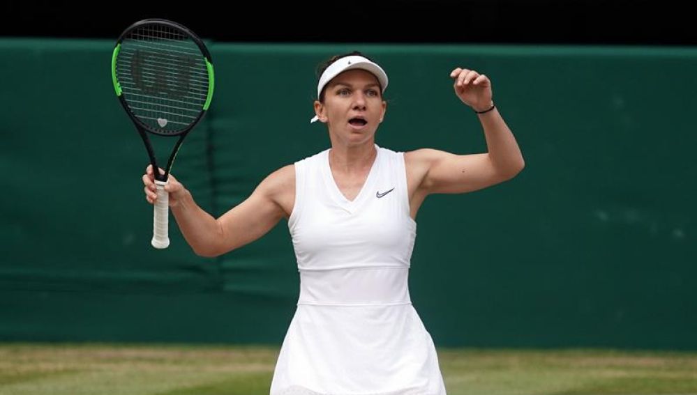 Simona Halep celebra el título de Wimbledon