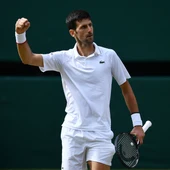 Novak Djokovic celebra un punto Novak Djokovic celebra un punto
