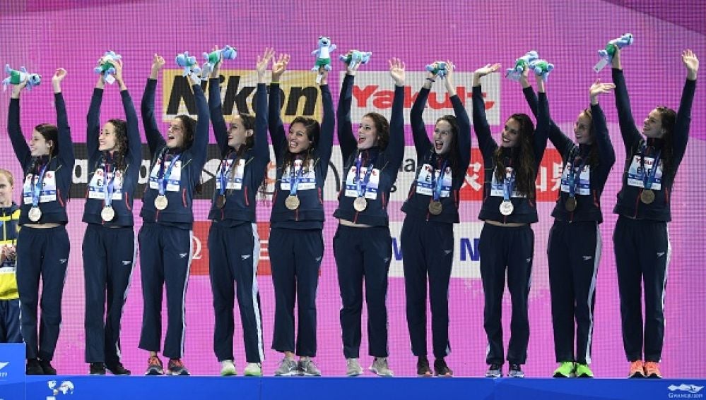 La selección española consigue el bronce en la rutina 'Highlight' en el mundial de natación