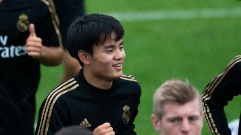 Takefusa Kubo, entrenando en Canad&aacute;