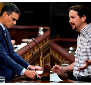 Pedro Sánchez y Pablo Iglesias en el Congreso de los Diputados Pedro Sánchez y Pablo Iglesias en el Congreso de los Diputados