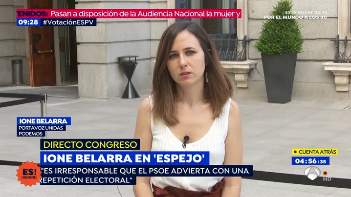 Ione Belarra en Espejo Público Ione Belarra en Espejo Público