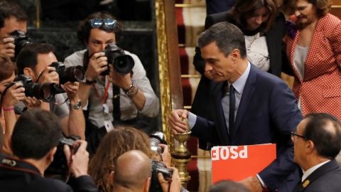 Pedro S&aacute;nchez en el Congreso tras fracasar en la votaci&oacute;n de investidura