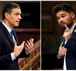 Pedro Sánchez y Gabriel Rufián Pedro Sánchez y Gabriel Rufián