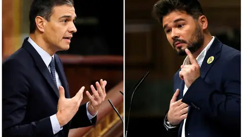 Pedro Sánchez y Gabriel Rufián Pedro Sánchez y Gabriel Rufián