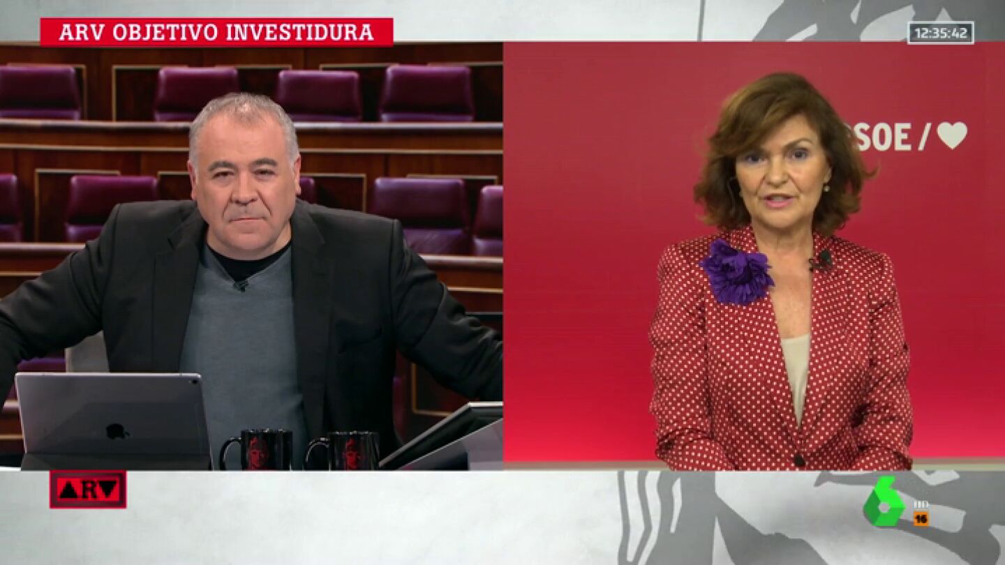 Carmen Calvo: "Podemos quería el ministerio de Trabajo, pero las políticas de Empleo son el eje del PSOE"