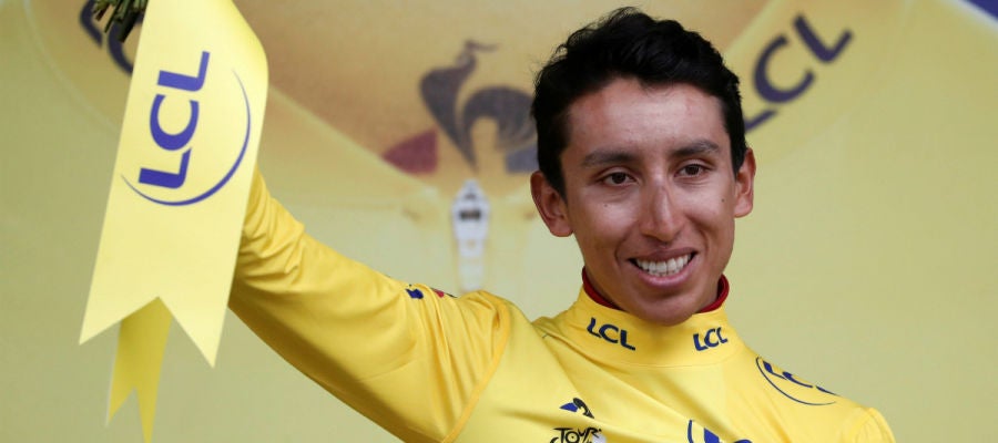 Bernal, con el maillot amarillo Bernal, con el maillot amarillo