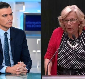 Pedro Sánchez y Manuela Carmena Pedro Sánchez y Manuela Carmena