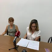 Amparo Cerdá durante el comunicado. Amparo Cerdá durante el comunicado.