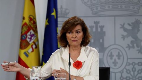 La vicepresidenta del Gobierno en funciones, Carmen Calvo