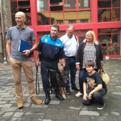 'Thor', el perro de la Unidad Canina de la Policía Local de Gijón, ya tiene familia de acogida