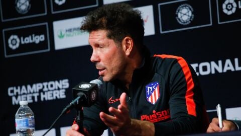 Simeone, en la rueda de prensa posterior a la goleada ante el Real Madrid